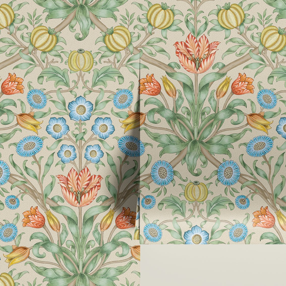 Behang Blooming Flowers Terra - Story of July