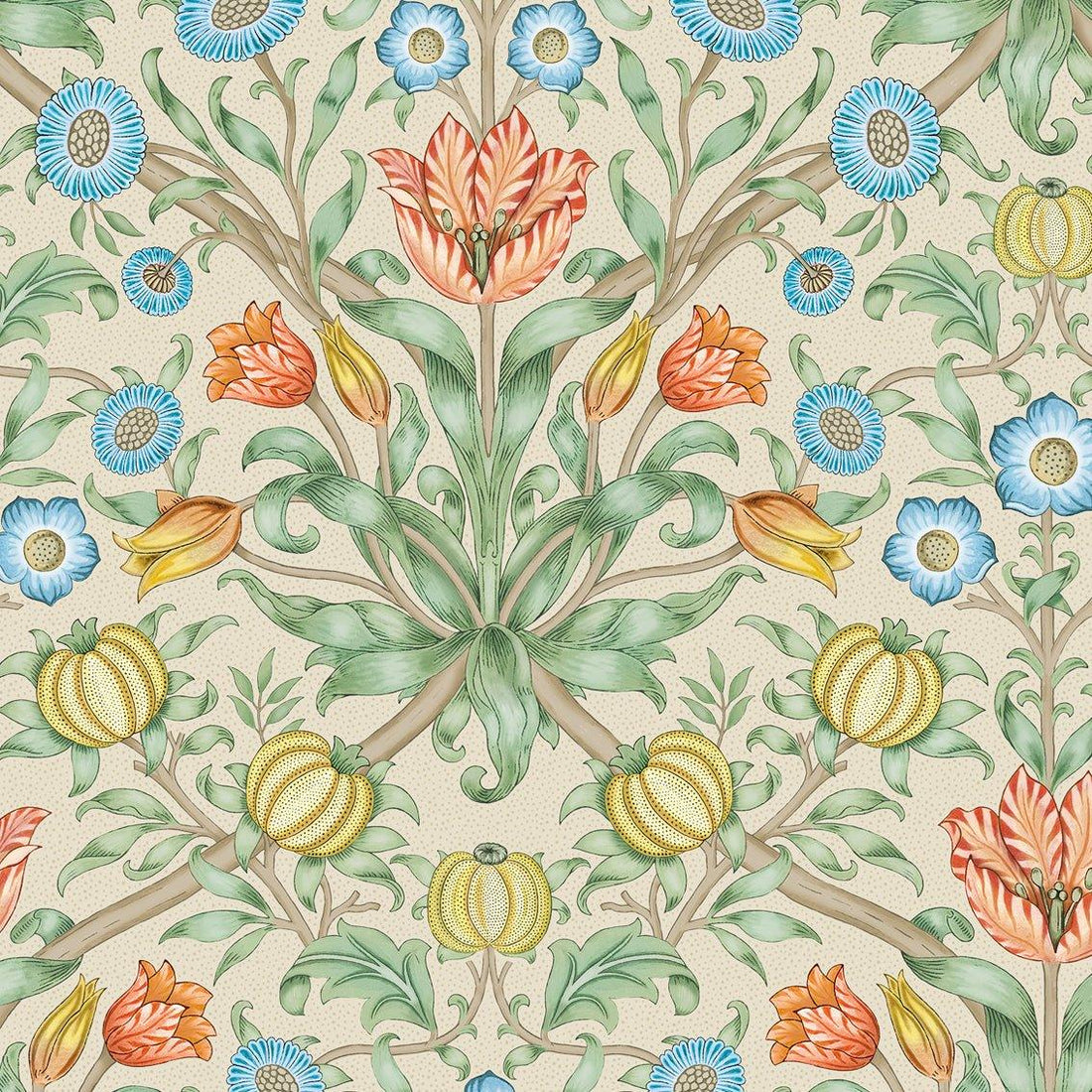 Behang Blooming Flowers Terra - Story of July