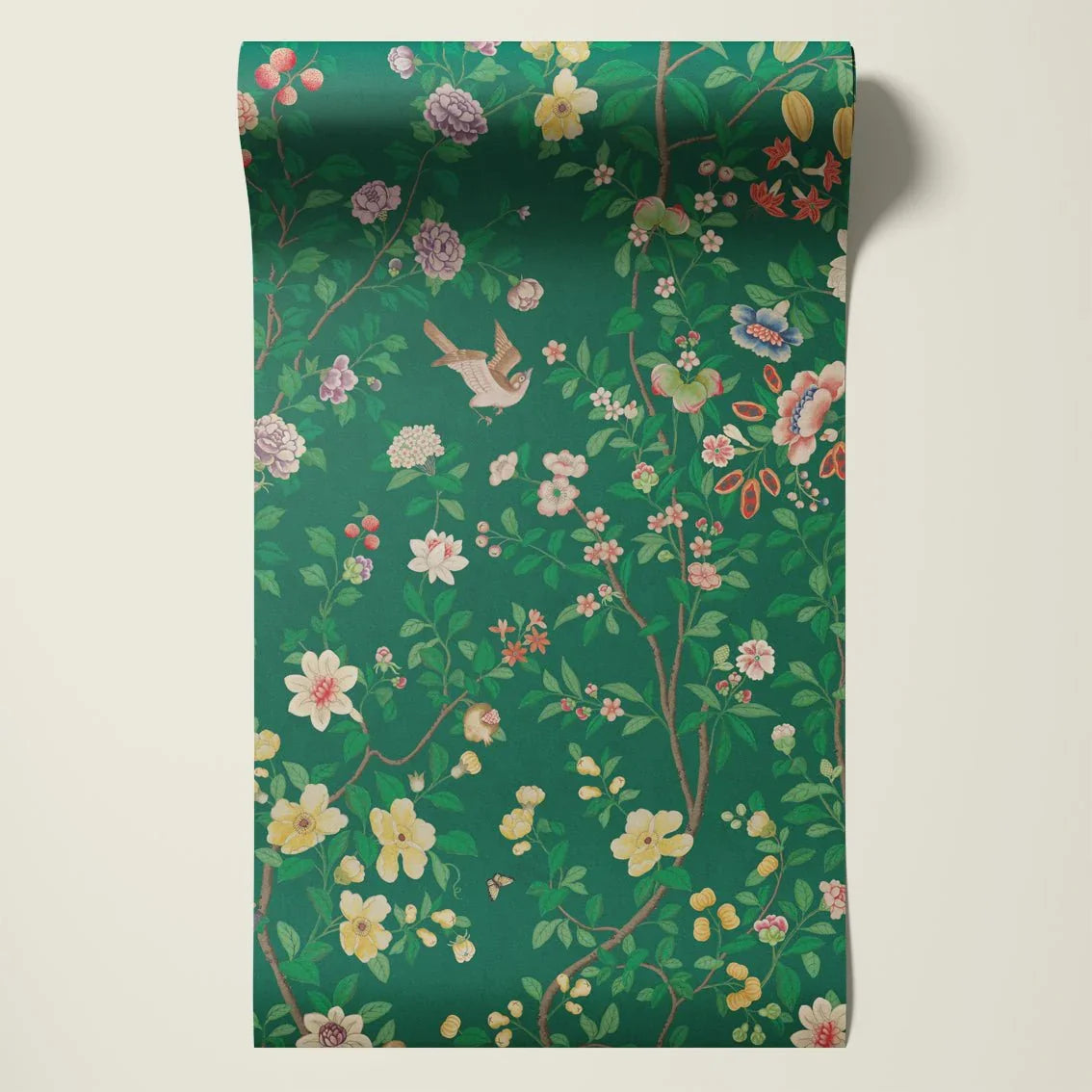 Behang Chinoiserie Darkgreen - Story of July