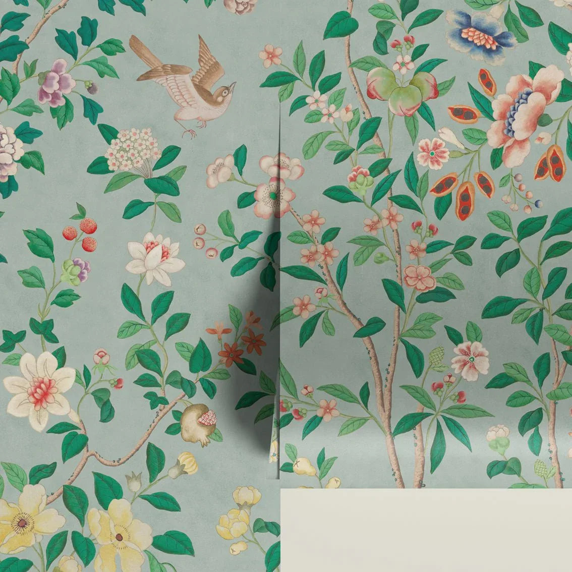Behang Chinoiserie Light Blue - Story of July