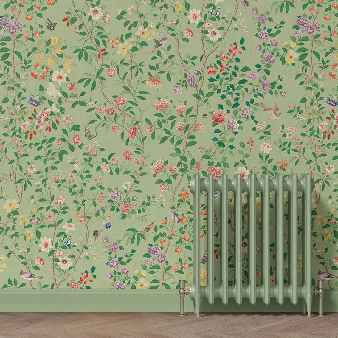 Behang Chinoiserie Lightgreen - Story of July
