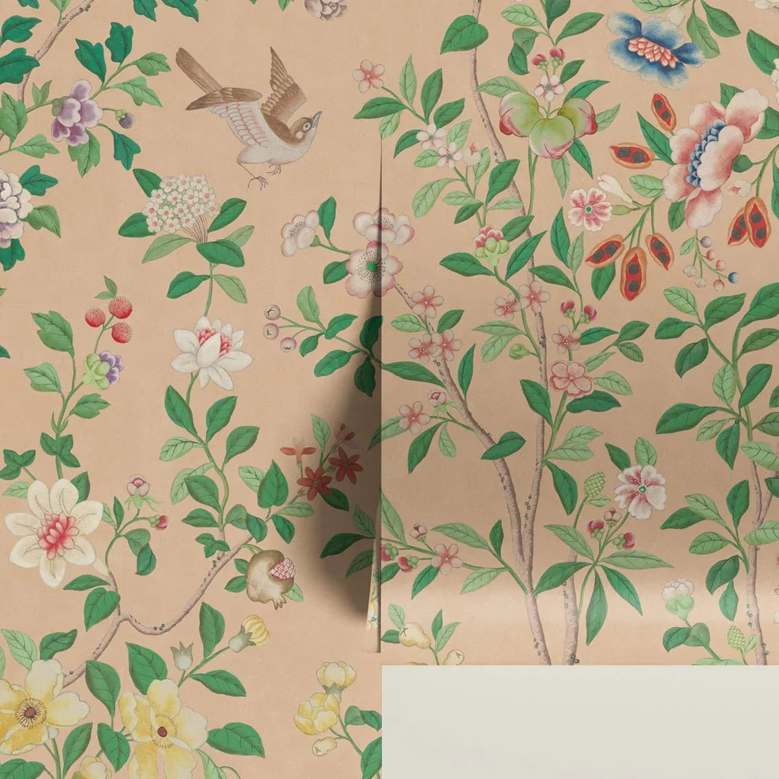 Behang Chinoiserie Terra - Story of July