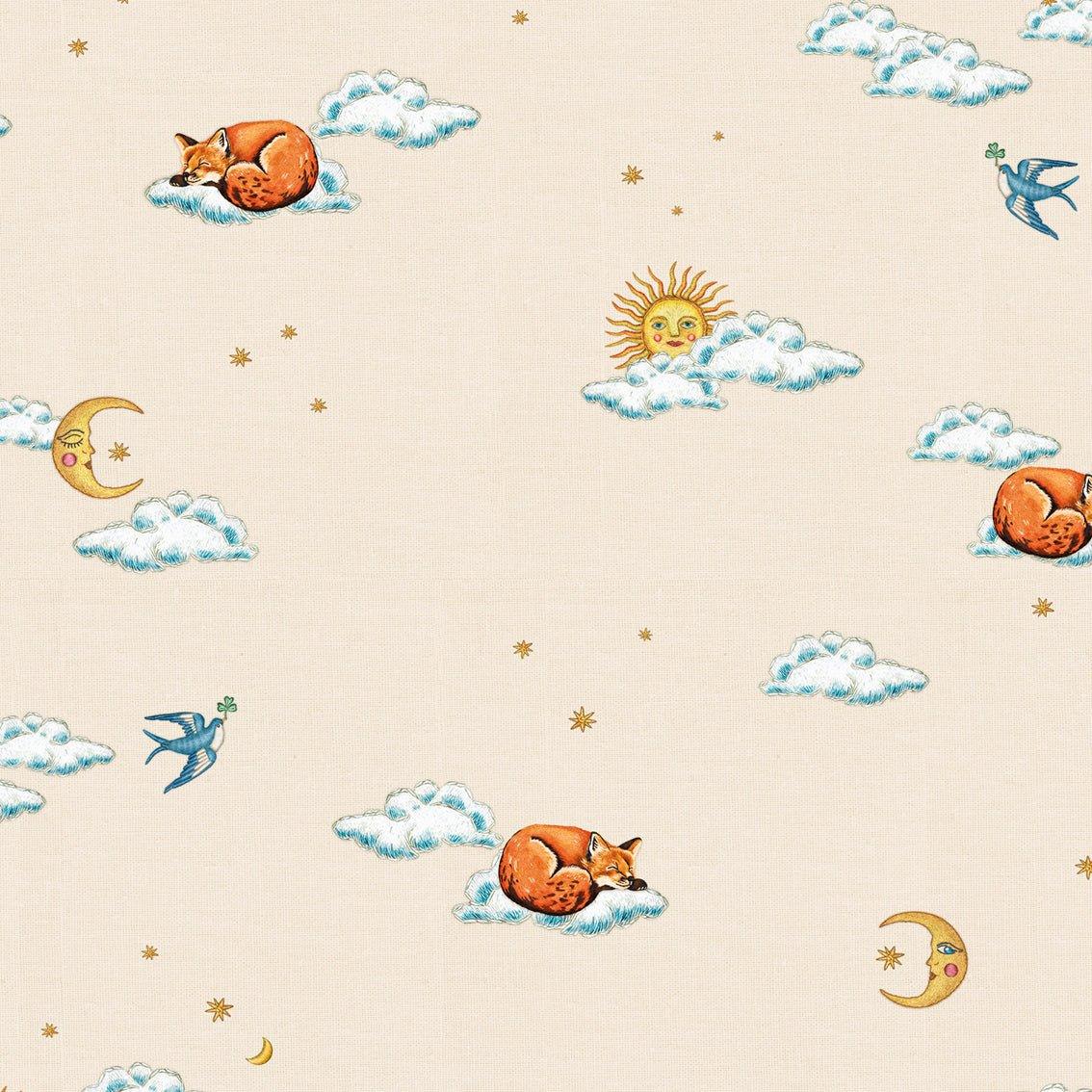 Behang Embroiderd Fox - Story of July