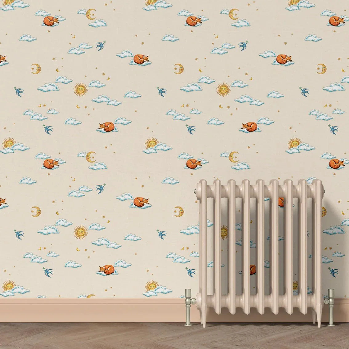 Behang Embroiderd Fox - Story of July