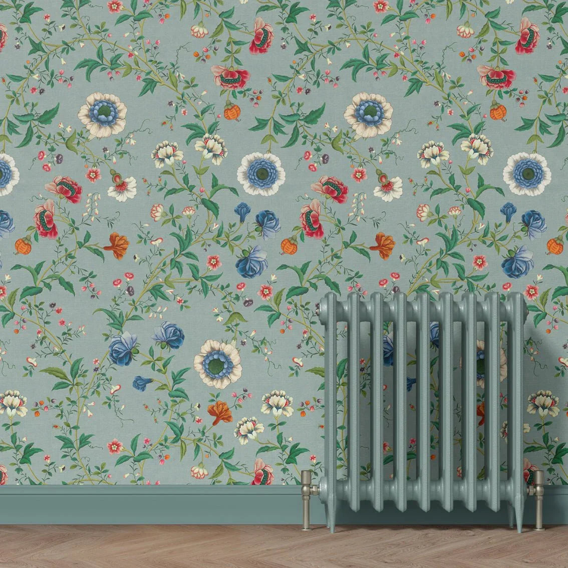 Behang Floral Heritage Light Blue - Story of July