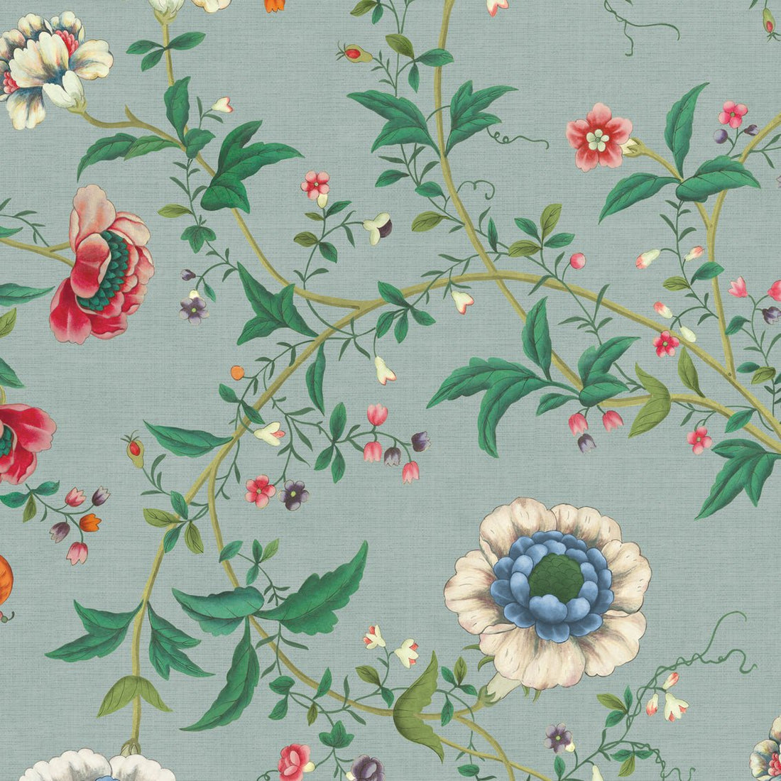 Behang Floral Heritage Light Blue - Story of July