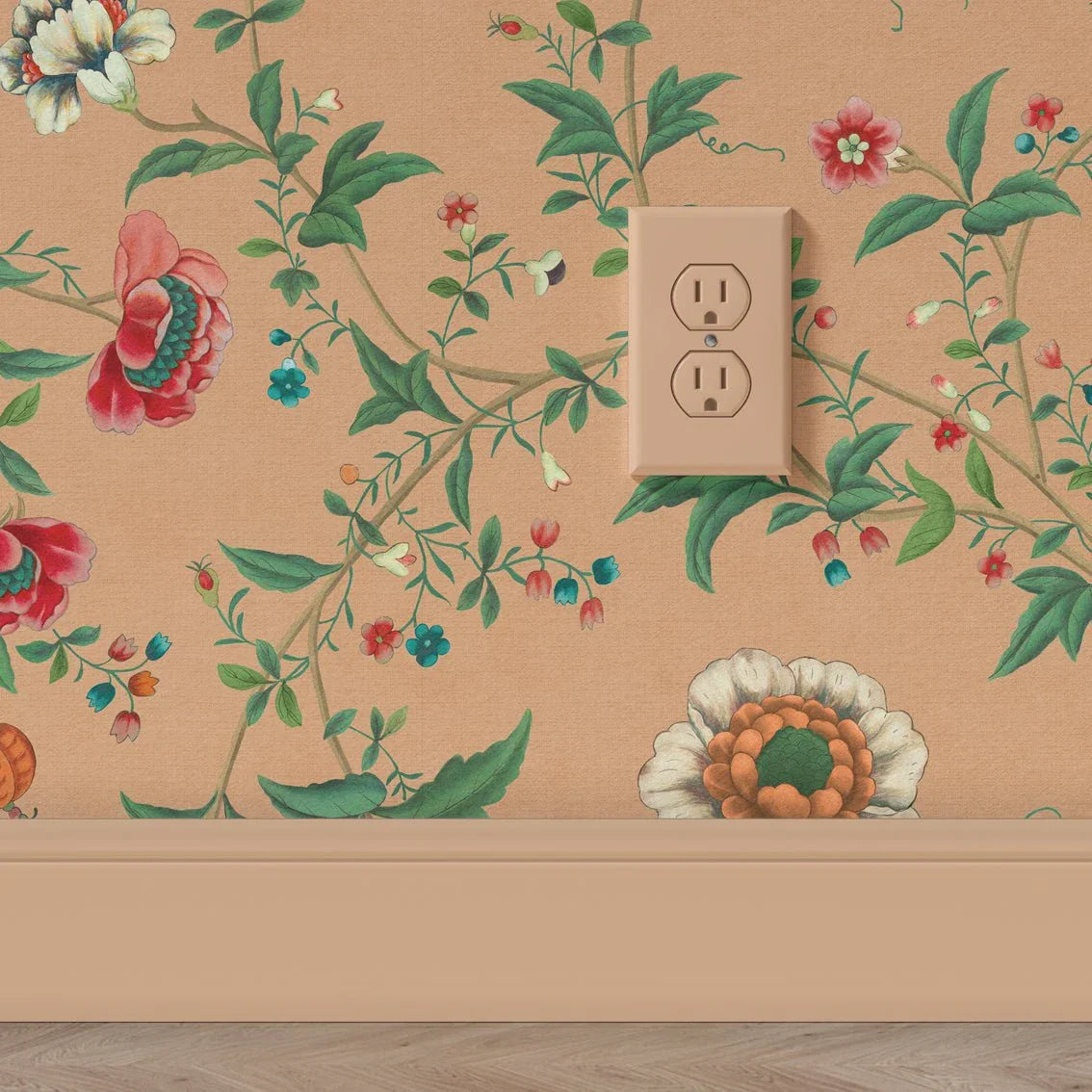 Behang Floral Heritage Terra - Story of July