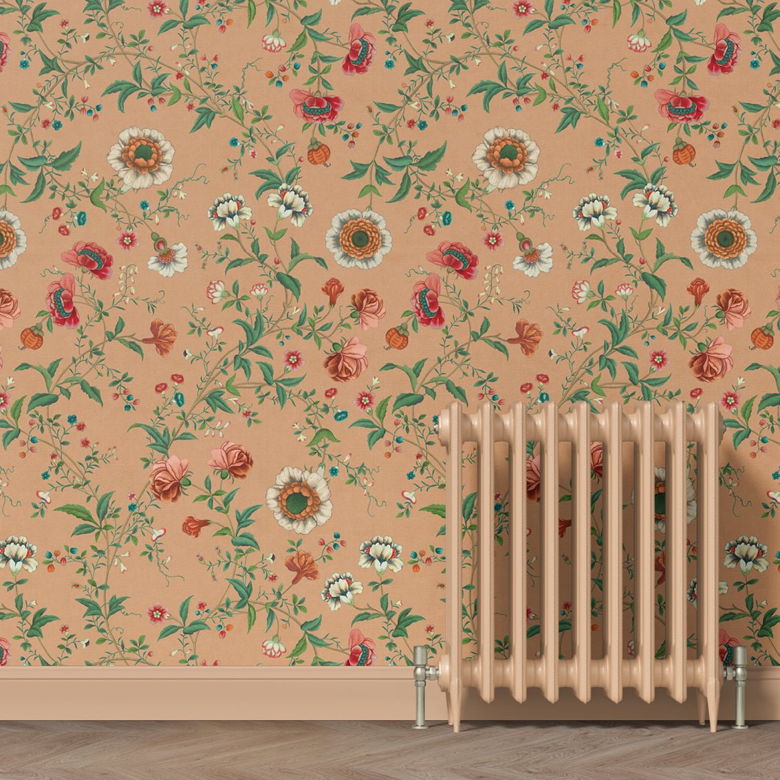 Behang Floral Heritage Terra - Story of July