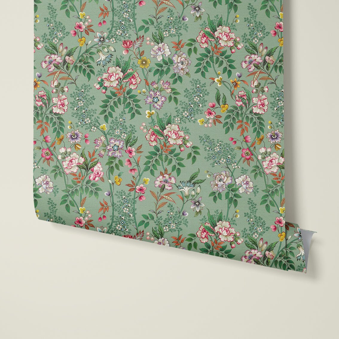 Behang Little Flowers Lightgreen - Story of July