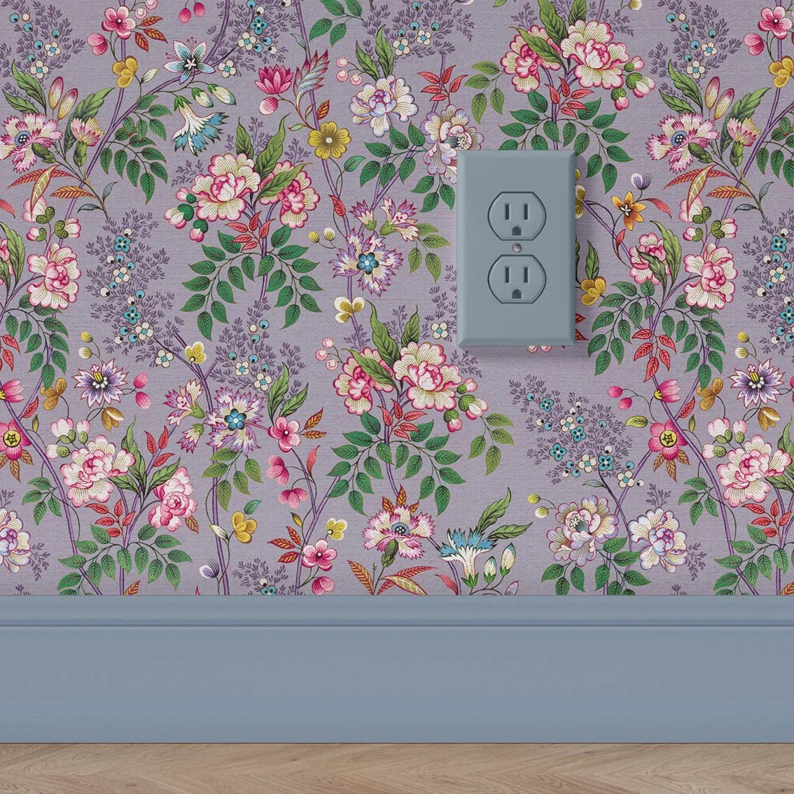 Behang Little Flowers Lila - Story of July