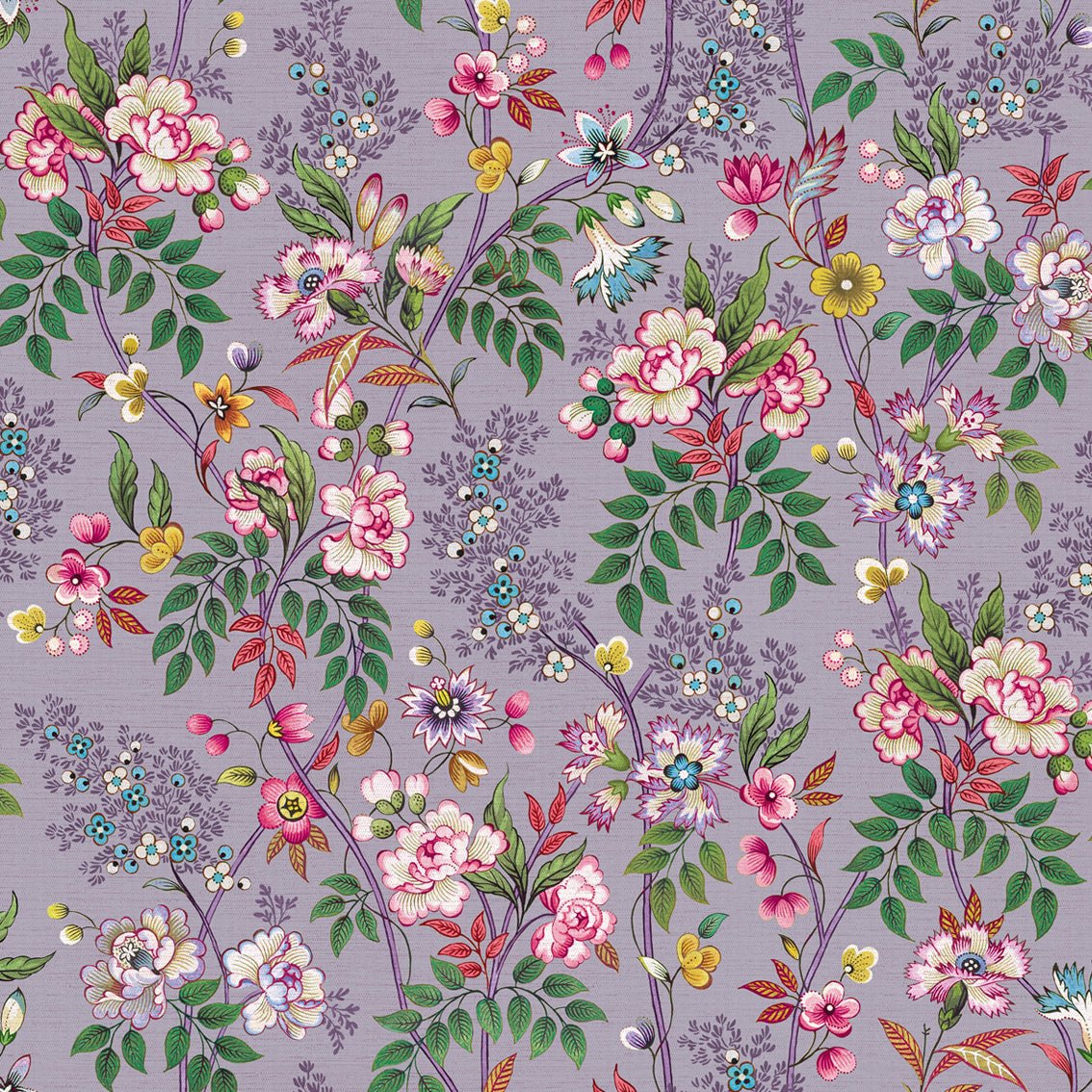 Behang Little Flowers Lila - Story of July