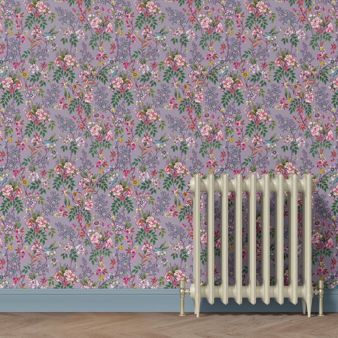 Behang Little Flowers Lila - Story of July