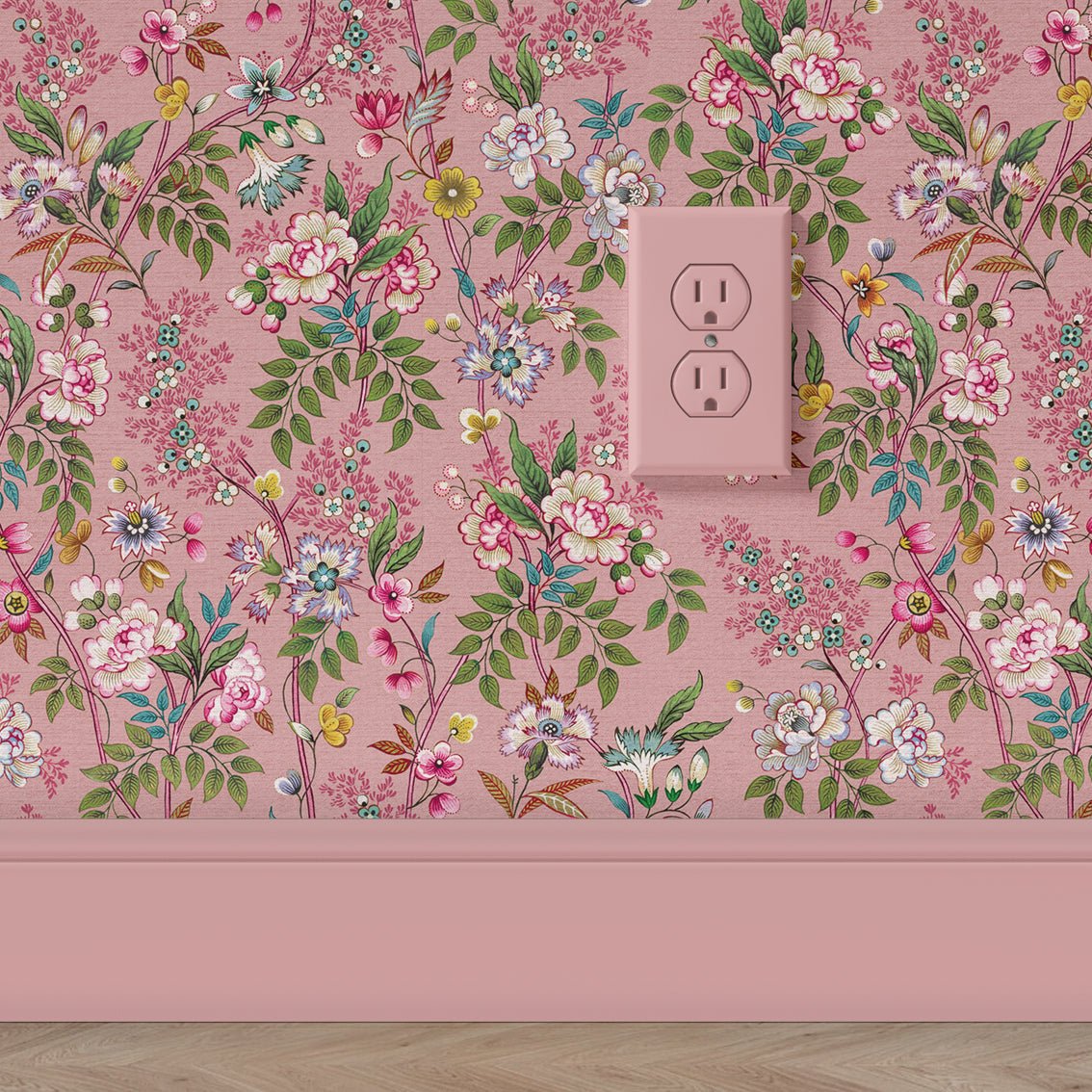 Behang Little Flowers Pink - Story of July