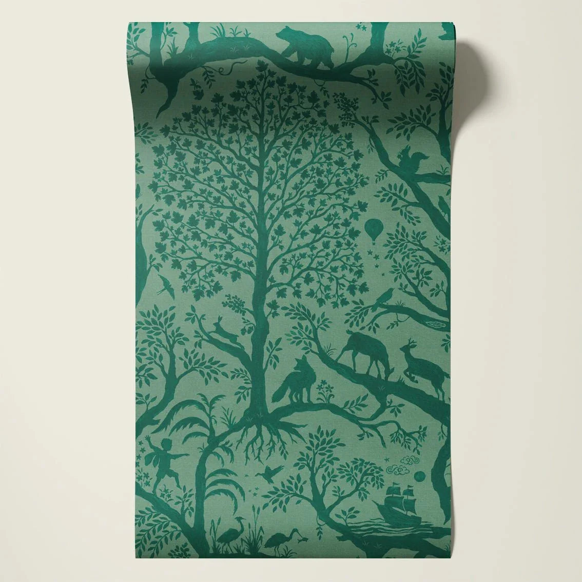 Behang Papercut Forest Green - Story of July