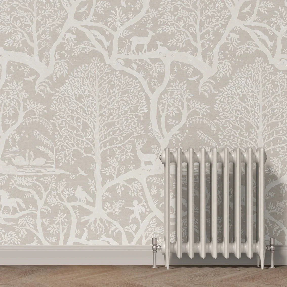 Behang Papercut Forest Khaki - Story of July