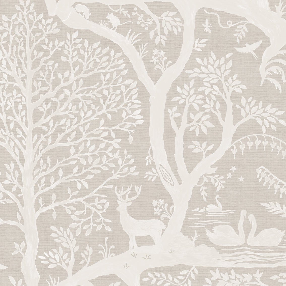 Behang Papercut Forest Khaki - Story of July