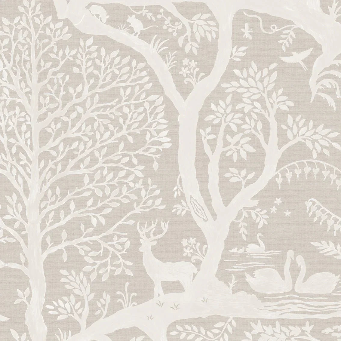 Behang Papercut Forest Khaki - Story of July
