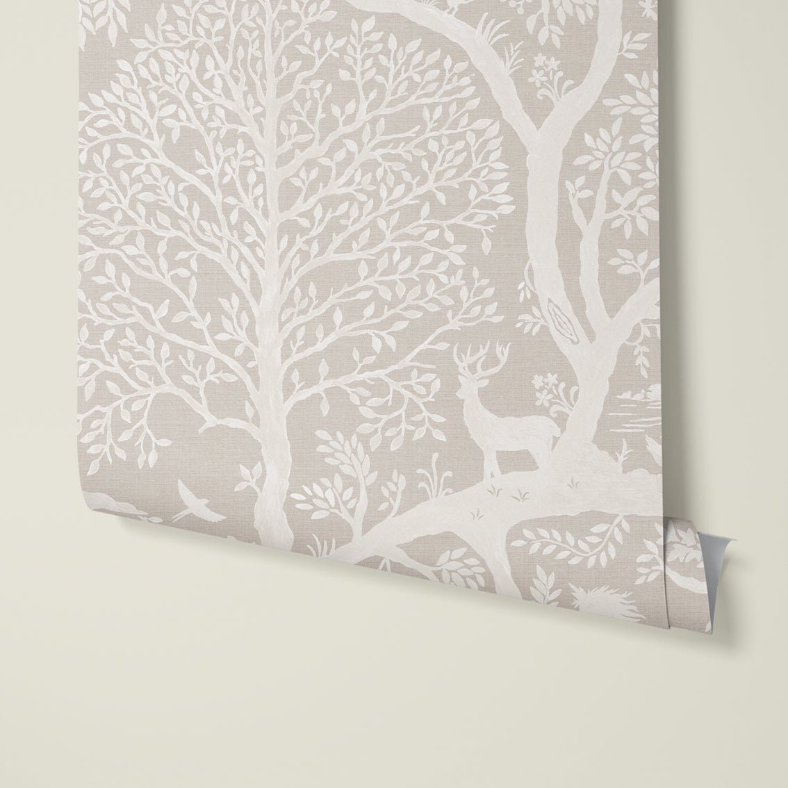 Behang Papercut Forest Khaki - Story of July