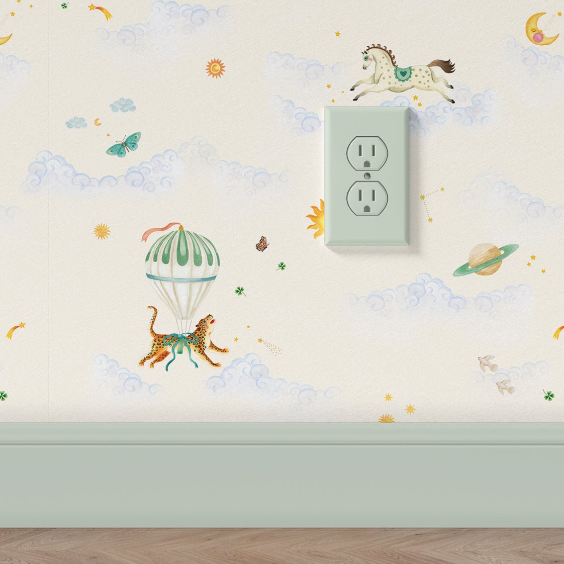 Behang Sky Fairytale Lightgreen - Story of July