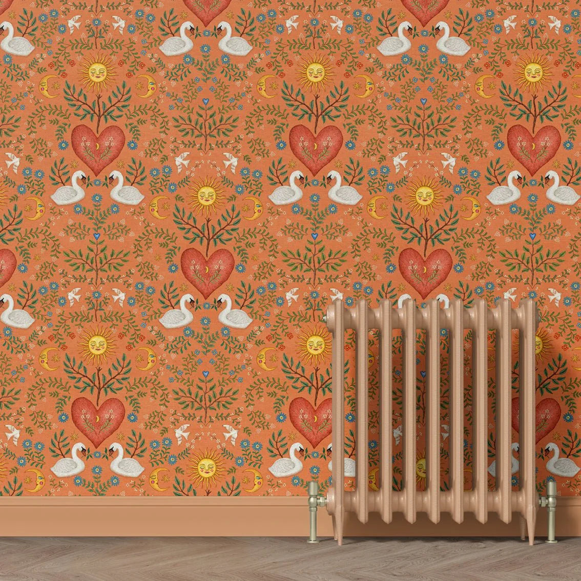 Behang Swan Heart Terra - Story of July