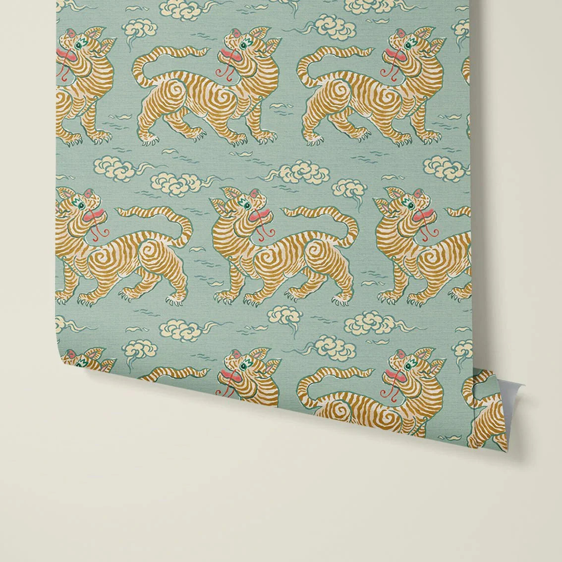 Behang Vintage Tigers Blue - Story of July