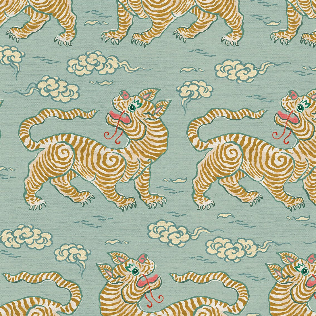 Behang Vintage Tigers Blue - Story of July