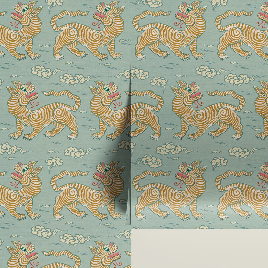 Behang Vintage Tigers Blue - Story of July