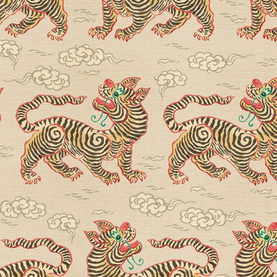 Behang Vintage Tigers Offwhite - Story of July