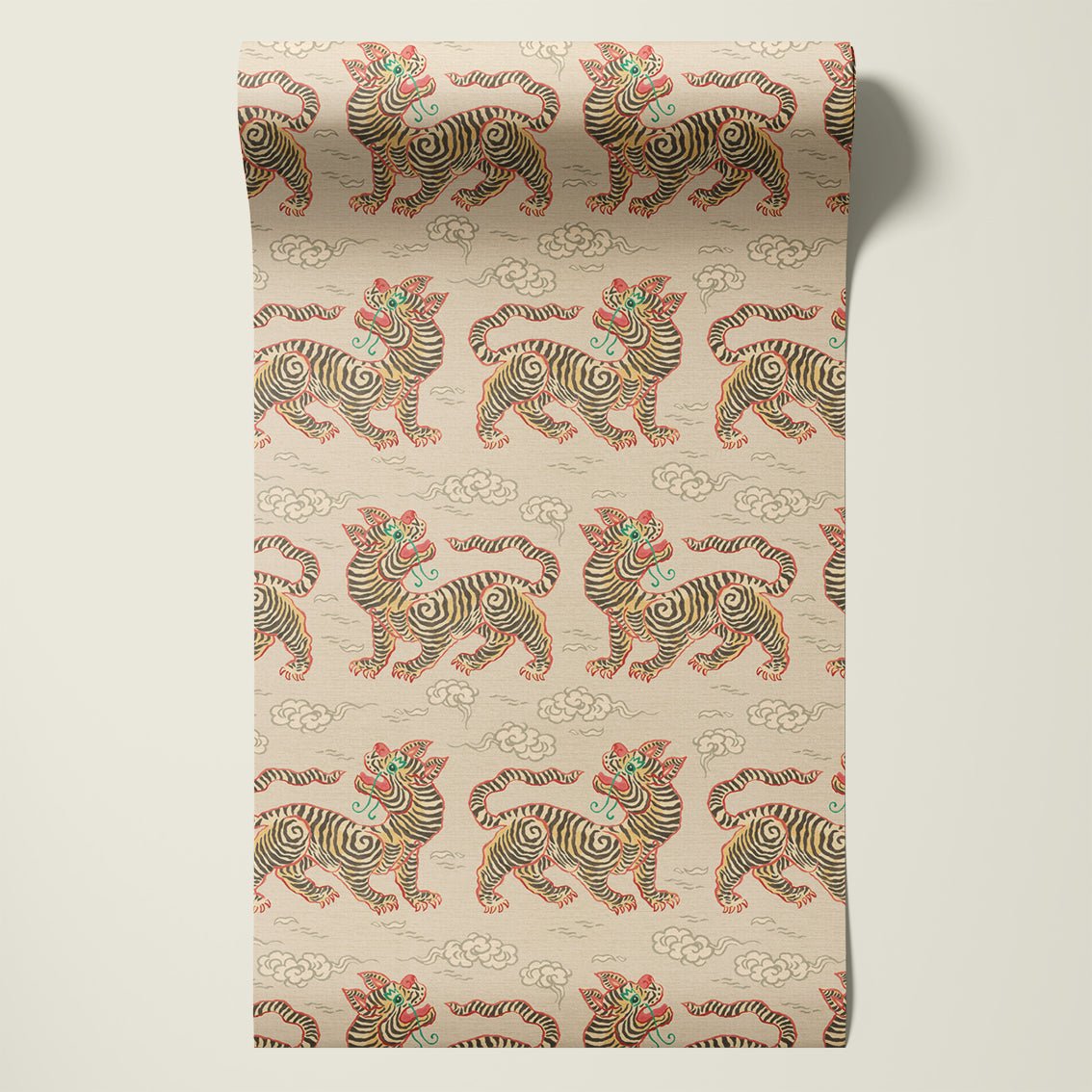 Behang Vintage Tigers Offwhite - Story of July