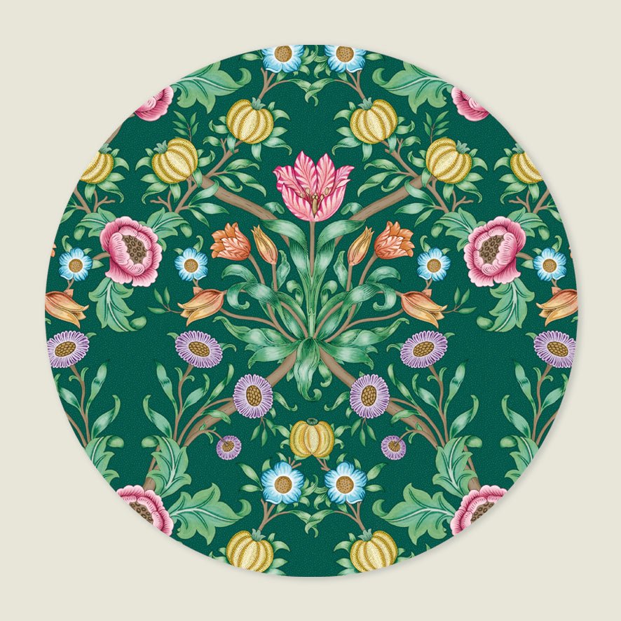 Behangcirkel Blooming Flowers Green - Story of July