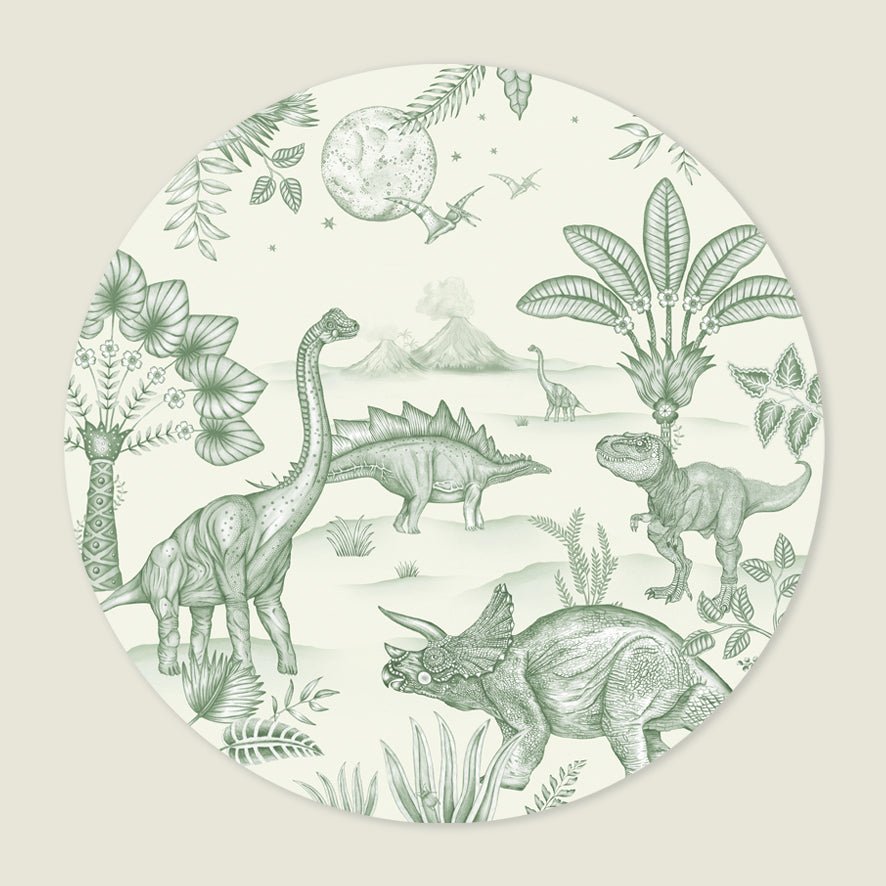 Behangcirkel Dinoland Green - Story of July