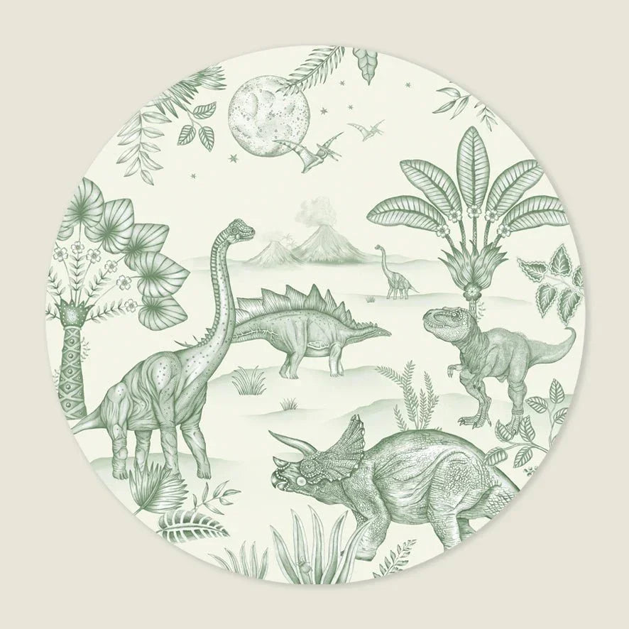 Behangcirkel Dinoland Green - Story of July