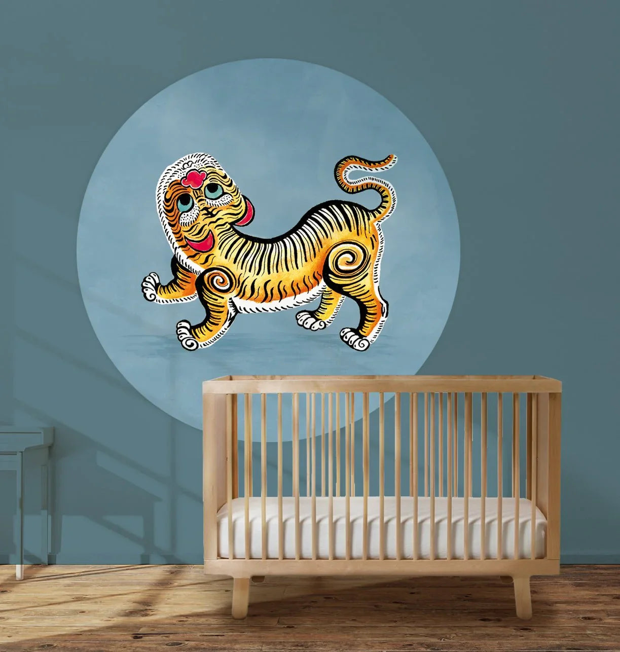 Behangcirkel Tiger Blue - Story of July