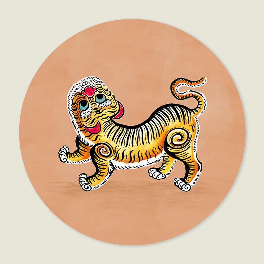 Behangcirkel Tiger Light Terra - Story of July