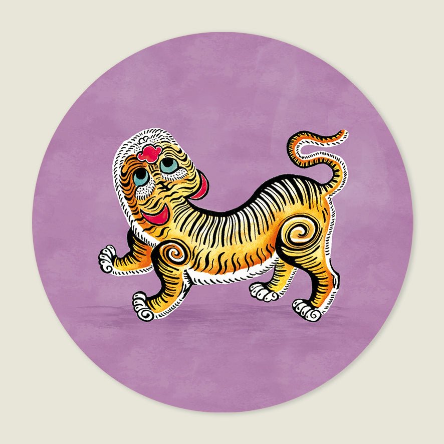 Behangcirkel Tiger Purple - Story of July