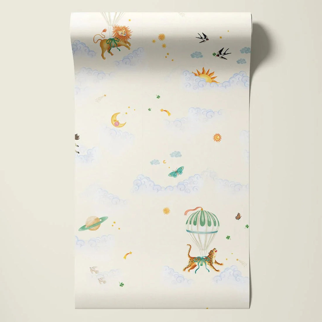 Behangsample Sky Fairytale Lightgreen - Story of July