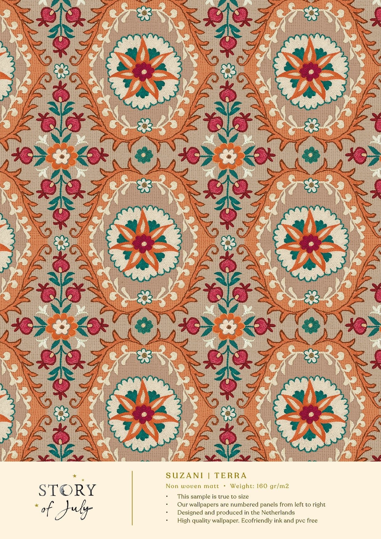 Behangsample Suzanni Terra - Story of July