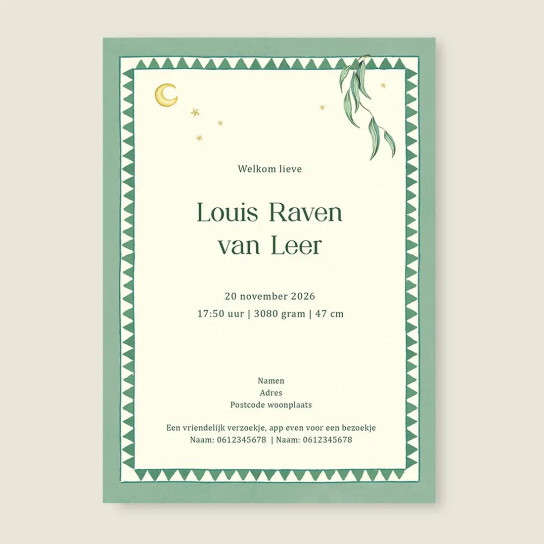 Geboortekaartje Balloon Koala Offwhite - Story of July