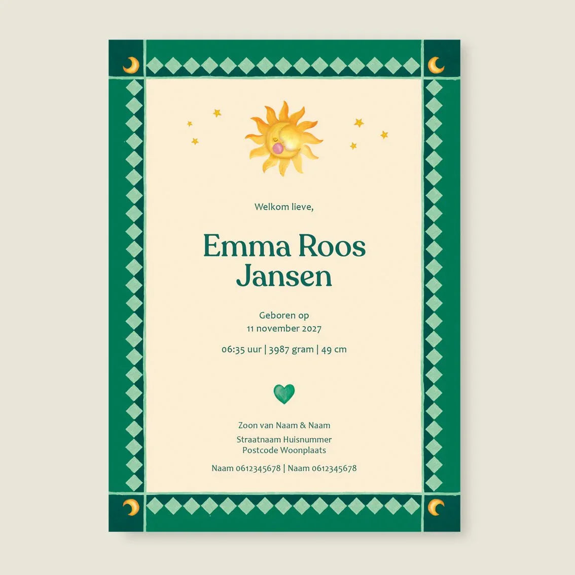 Geboortekaartje Bow Horse - Story of July