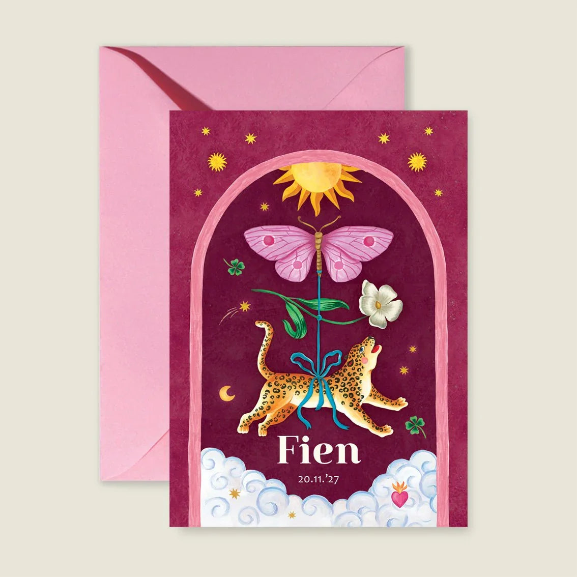 Geboortekaartje Bow Panther - Story of July