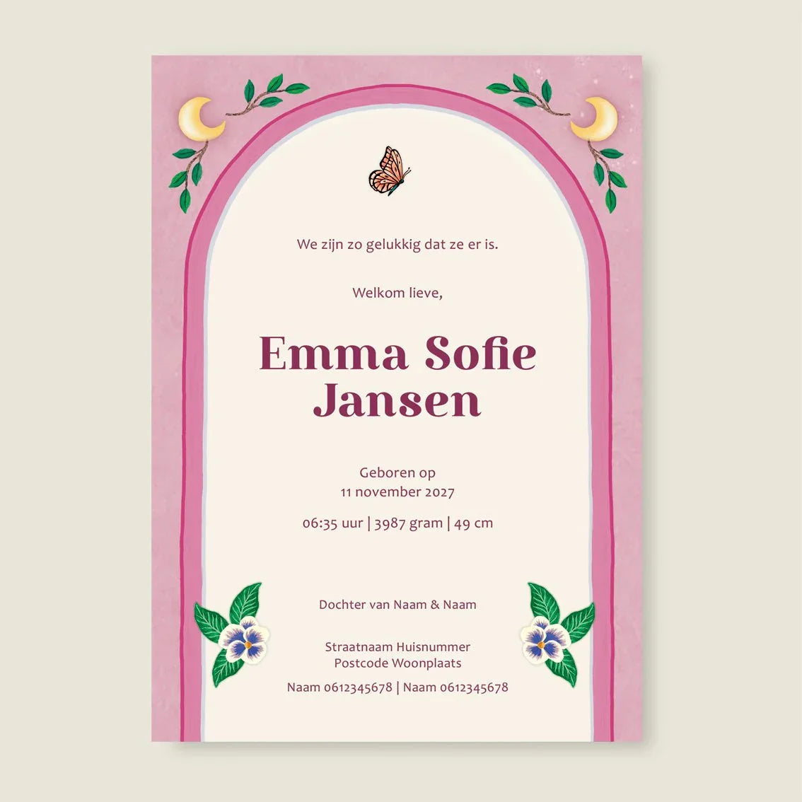 Geboortekaartje Dear Tree - Story of July