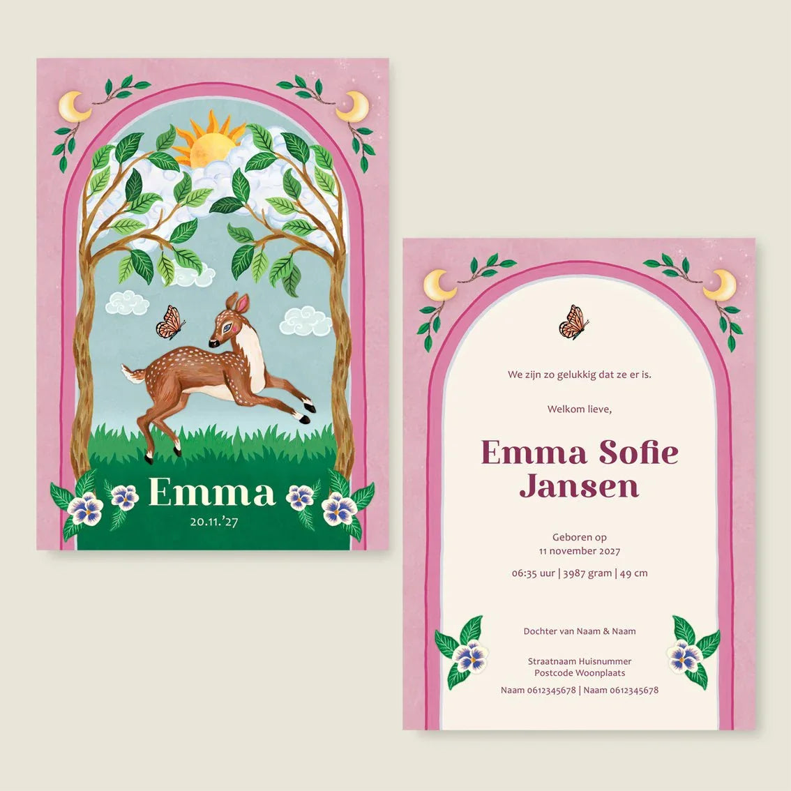 Geboortekaartje Dear Tree - Story of July