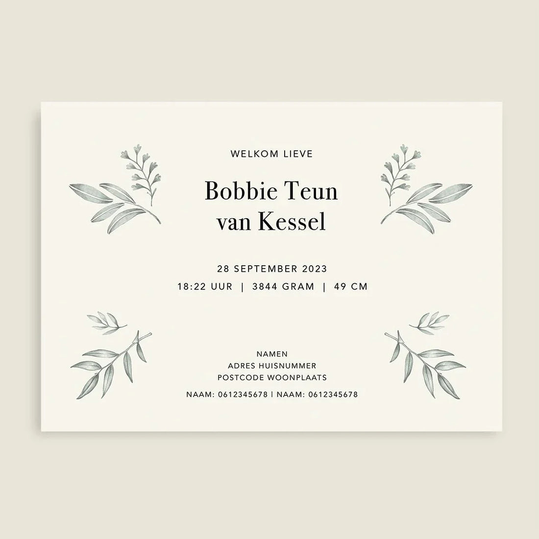 Geboortekaartje Hello Rabbit - Story of July