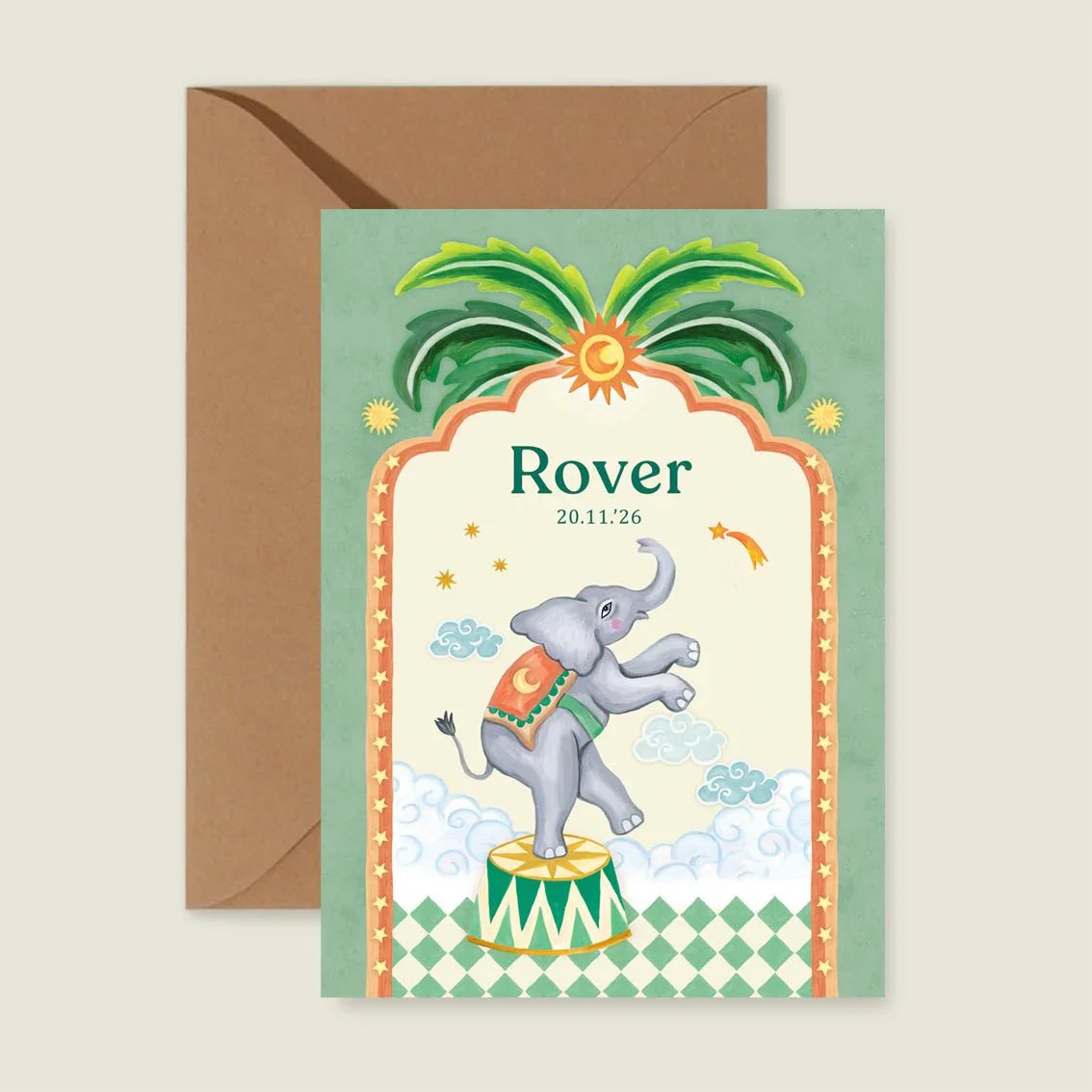 Geboortekaartje Lovely Elephant - Story of July