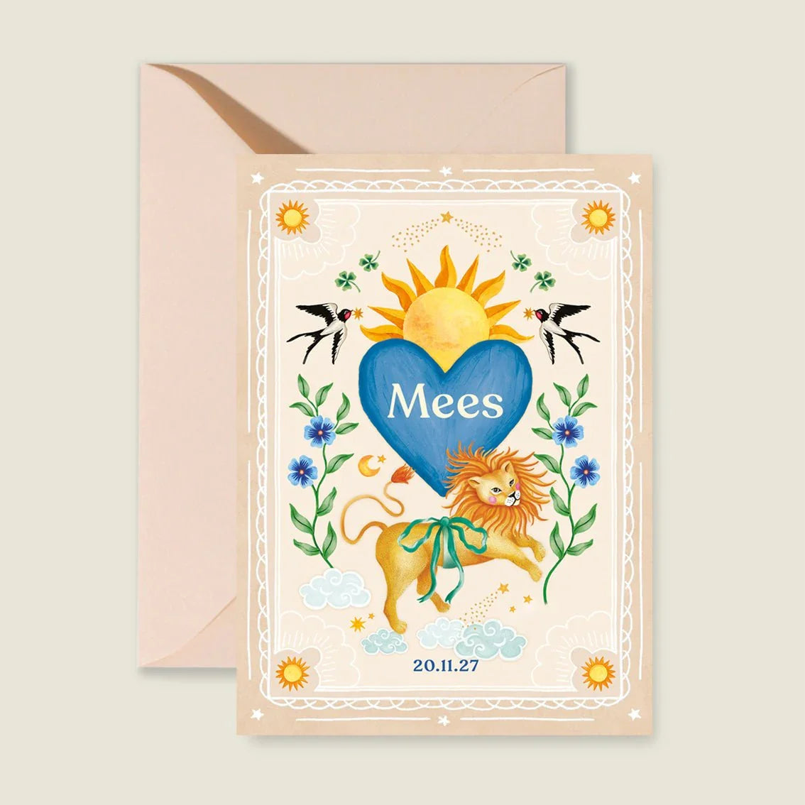 Geboortekaartje Lovely Lion Heart - Story of July