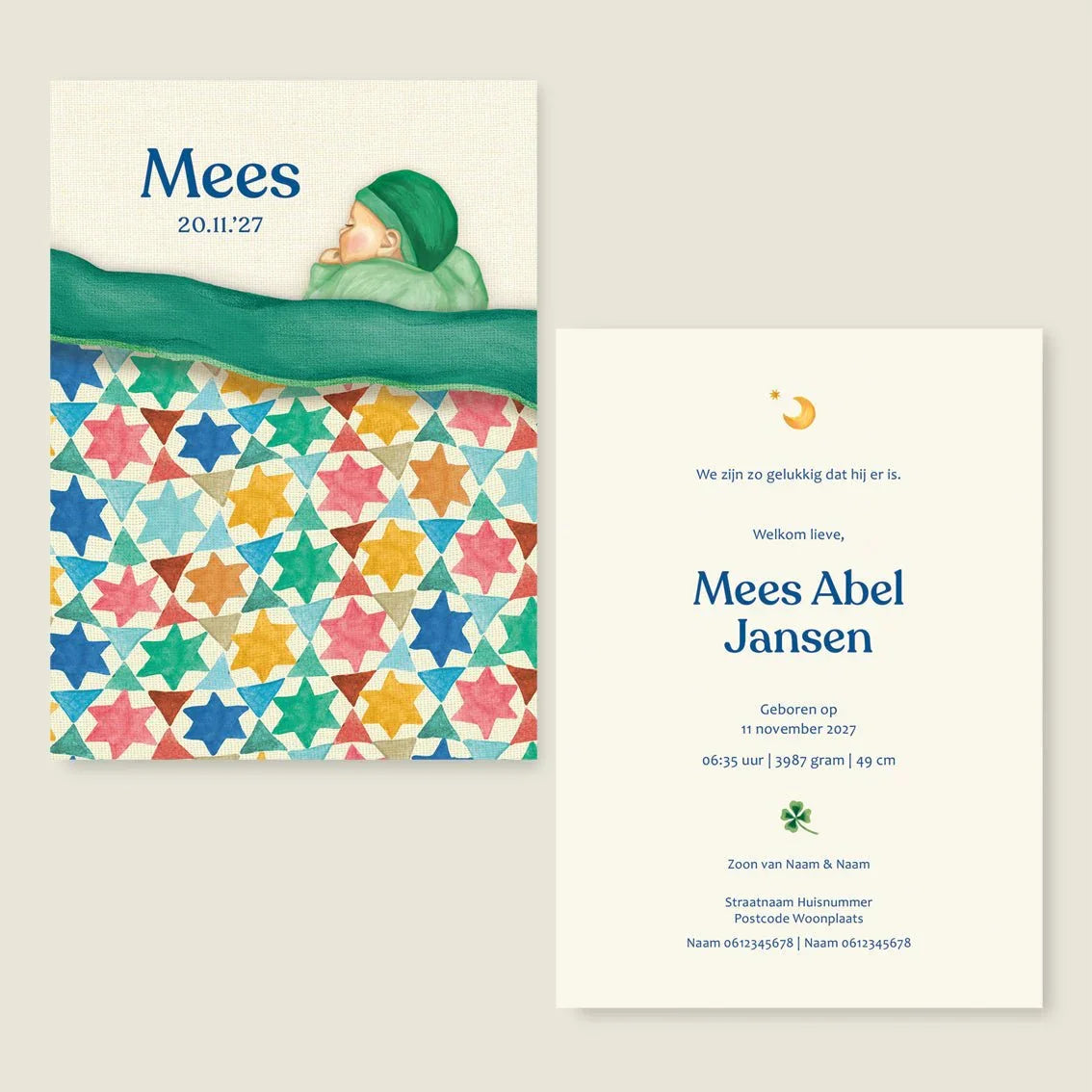 Geboortekaartje Lullabye - Story of July