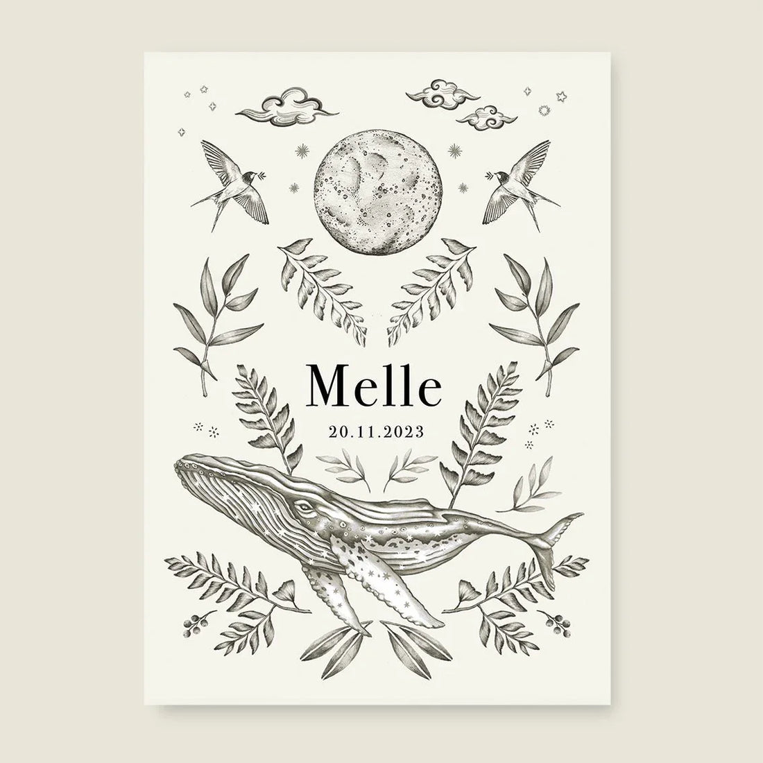 Geboortekaartje Nature Whale - Story of July