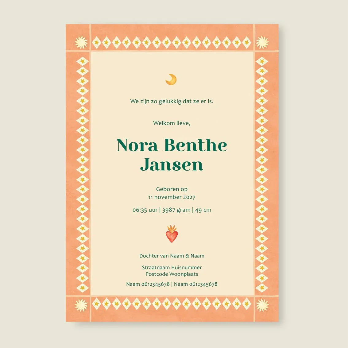 Geboortekaartje Oh Dear Butterfly - Story of July