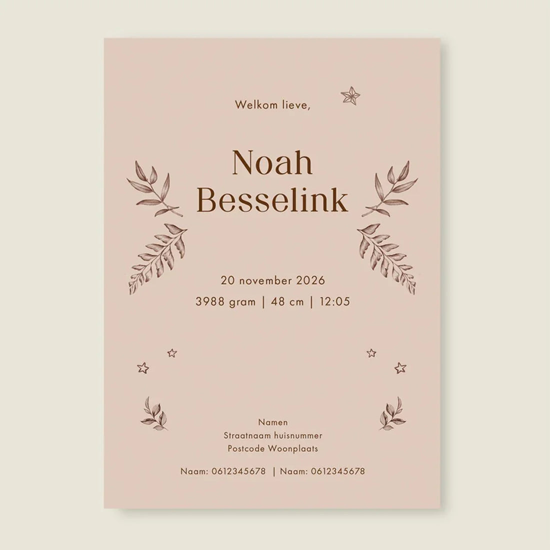 Geboortekaartje Oh Little Deer Terra - Story of July