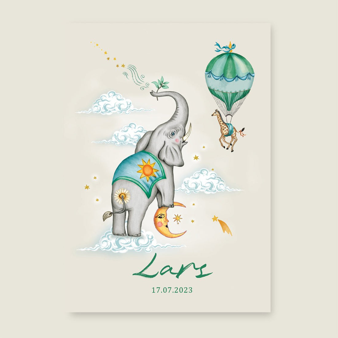 Geboortekaartje Olli Green - Story of July